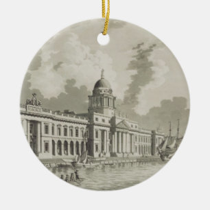 Det beställnings- huset, Dublin, 1792 (gravyr) Julgransprydnad Keramik