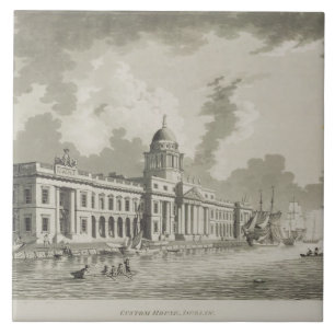 Det beställnings- huset, Dublin, 1792 (gravyr) Kakelplatta