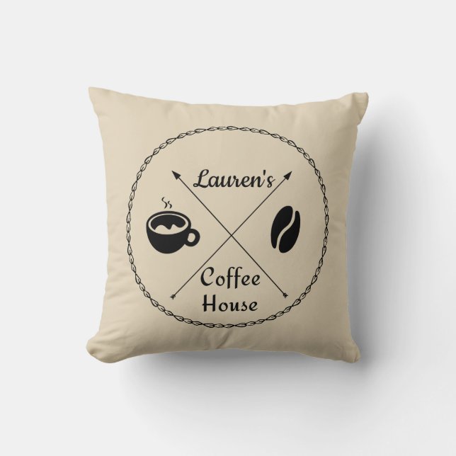 Det beställnings- kaffehuset kudder kudde (Framsida)