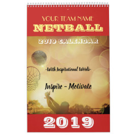 Det beställnings- lagnamn personifierade netballen kalender