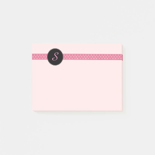 Det beställnings- Monogrammed bandet Postar-it® Post-it Block (Framsida)