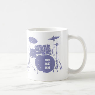 Det beställnings- musikbandet trummar satsen kaffemugg
