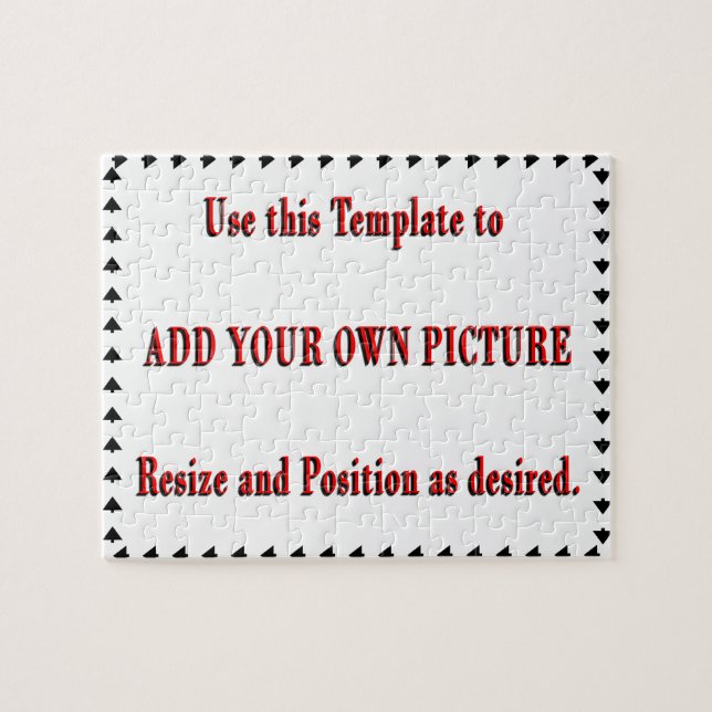 Det beställnings- Pussel tillfogar din egna bild (Horisontell)