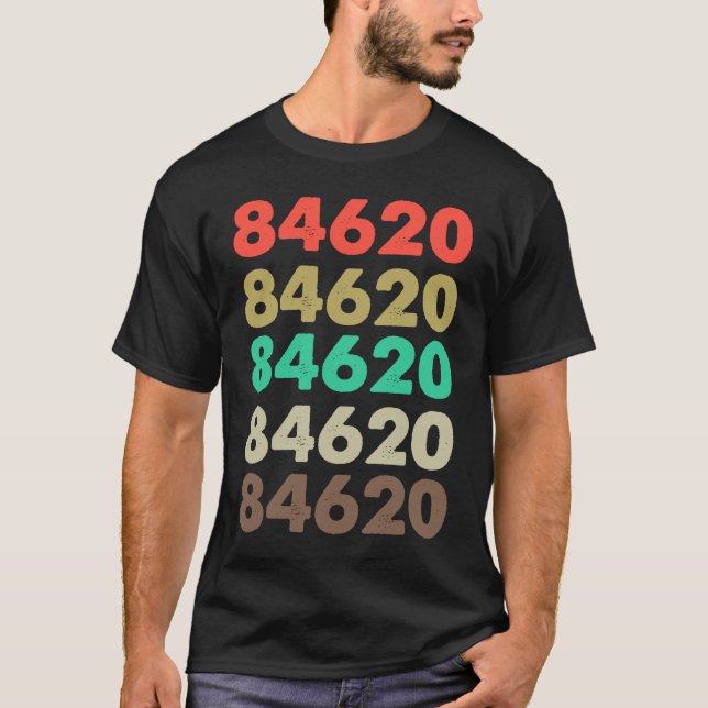 Det betyder 84620 Retro Zip-kod Zipcode 84620 T Shirt (Framsida)