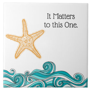 Det betyder till denna en sjöstjärna kakelplatta