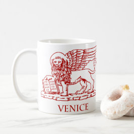 Det bevingada lejont av Venedig, italien Kaffemugg