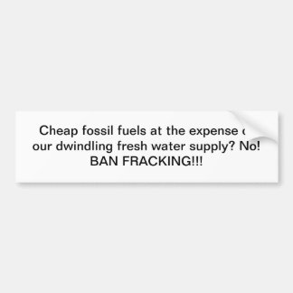 Det billiga fossil tankar VS vatten: Förbud Bildekal