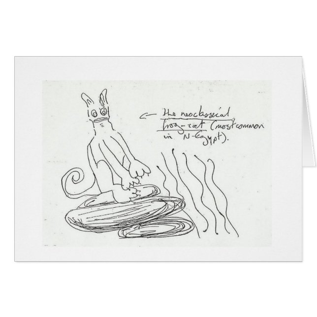 Det bisarra kortet, är det grodakatten OBS kort (Framsidan Horizontal)