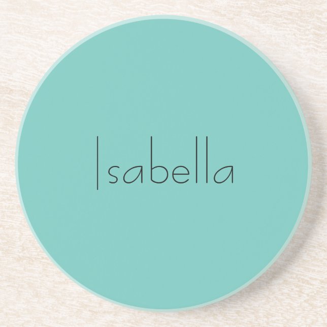 Det blå enkla Kreativet Modern Namn-minimalistisk Underlägg (Framsidan)