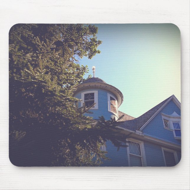 Det blå huset musmatta (Framsidan)