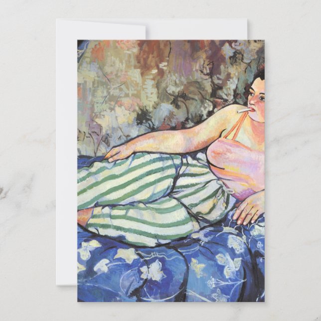 Det blå rummet av Suzanne Valadon Inbjudningar (Framsida)