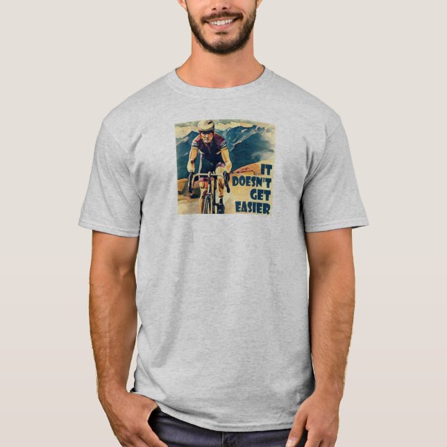 Det blir inte enklare att cykla t shirt (Framsida)
