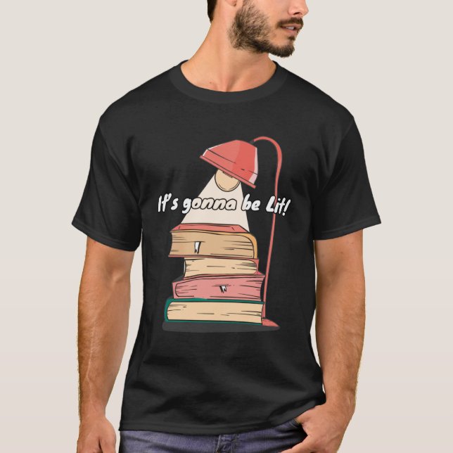 Det blir Lit Bookworm Literature Bok T Shirt (Framsida)