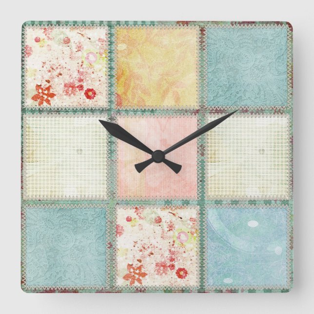 Det blom- täcket kvadrerar fyrkantig klocka (Framsida)