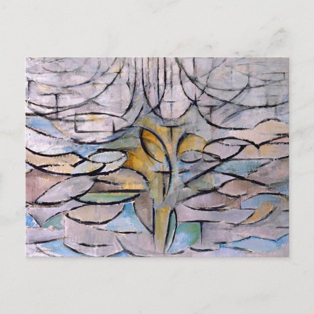 Det blommande äppelträdet - Piet Mondrian -  Vykort (Framsida)