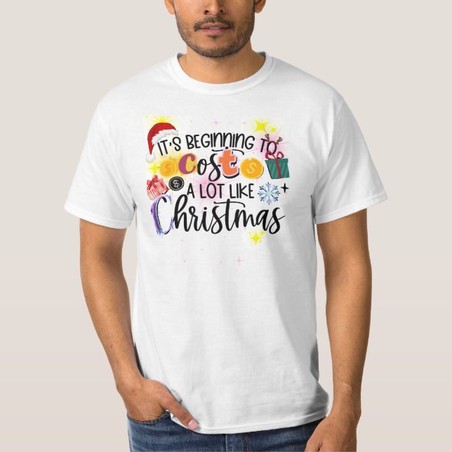 Det börjar kosta mycket som jul t shirt (Framsida)