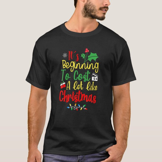 Det börjar kosta mycket som jultomten. t shirt (Framsida)
