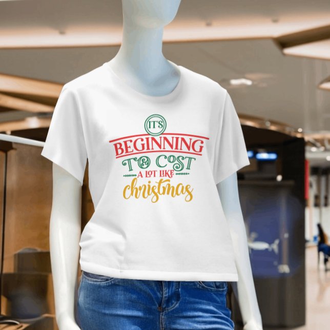Det börjar kosta mycket som jultomten. t shirt (Skapare uppladdad)