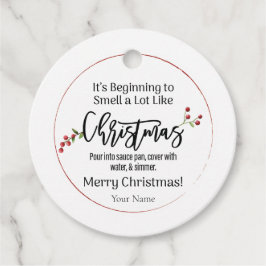 Det börjar luktar julens Märkre Gåvor Etiketter