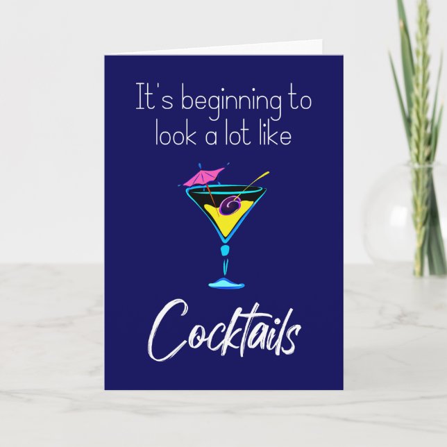 Det börjar se ut som Cocktails Blue Kort (Framsida)