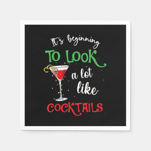 Det börjar se ut som Cocktails roligt Pappersservett (Framsidan)