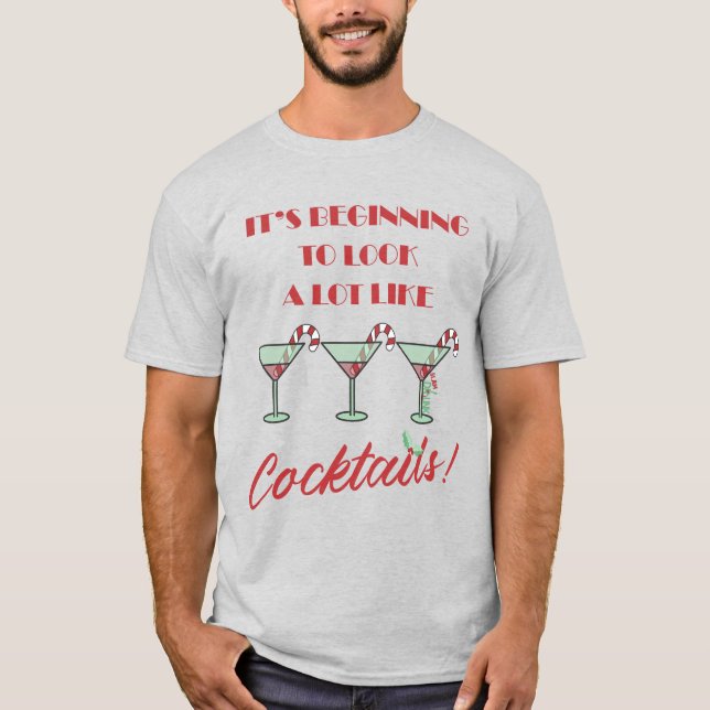 Det börjar se ut som Cocktails T-Shir. T Shirt (Framsida)