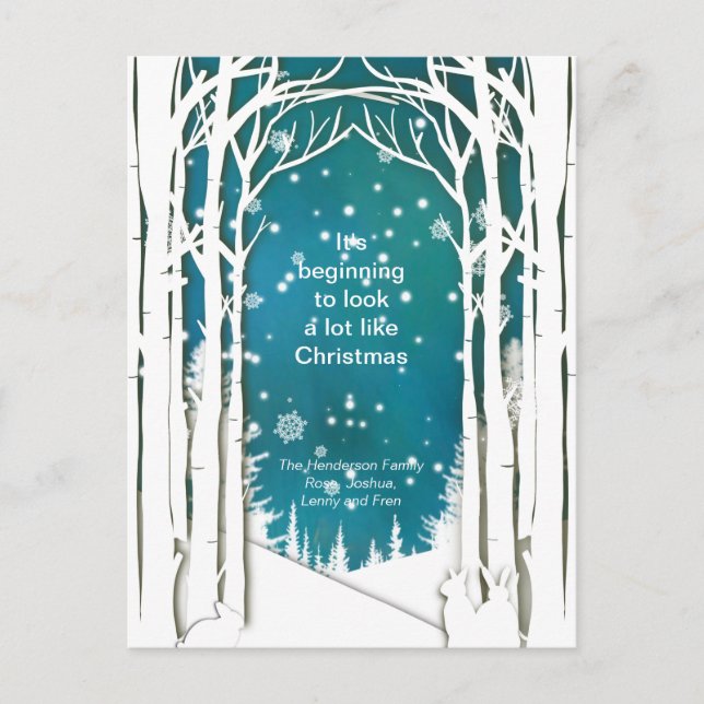 Det börjar se ut som jul helg vykort (Framsida)