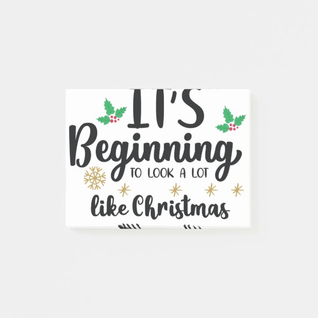 Det börjar se ut som jul post-it block (Framsida)