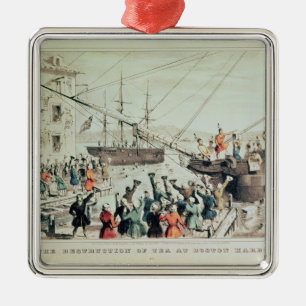 Det Boston Teapartyet, 1846 Julgransprydnad Metall