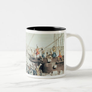 Det Boston Teapartyet, 1846 Två-Tonad Mugg