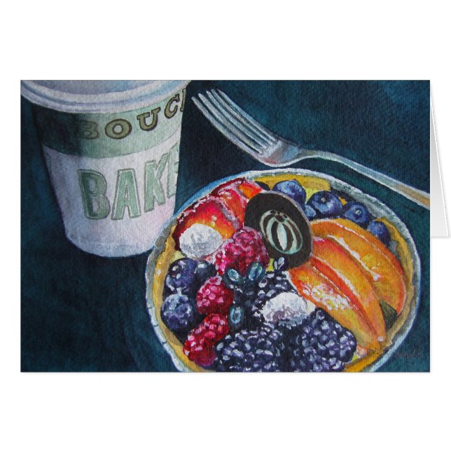 Det Bouchon bagerit Syrlig-till-Går Hälsningskort (Framsidan Horizontal)