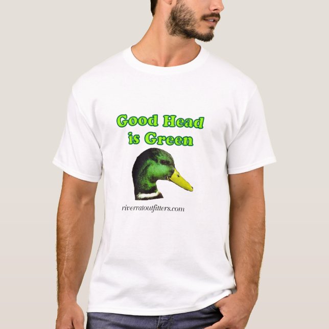 det bra huvudet är grönt tee shirt (Framsida)