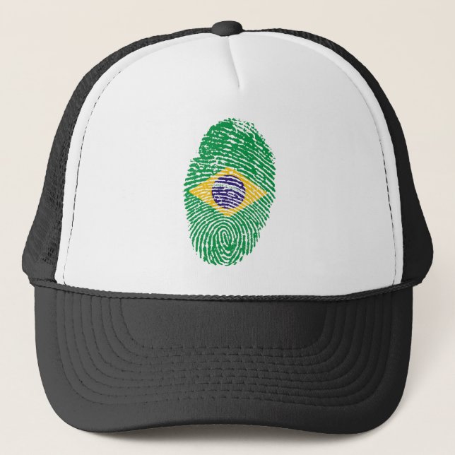 Det brasilianska handlag identifierar med truckerkeps (Framsida)