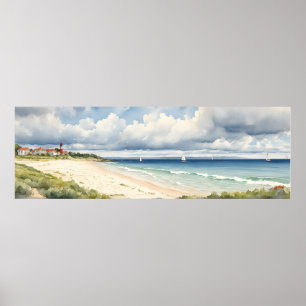 Det breda Sjölandskapet "Norfolk som lever av have Poster