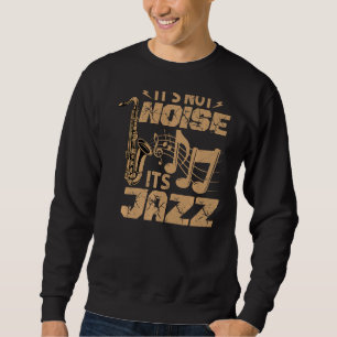 Det brinner inte i Jazz - Lustigt musiklärare - Sa Lång Ärmad Tröja