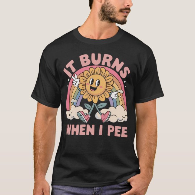 Det brinner när jag Pee T Shirt (Framsida)