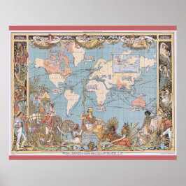 Det brittiska imperiet 1886 poster