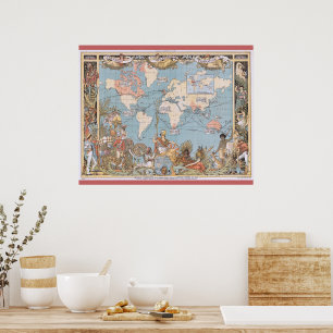 Det brittiska imperiet 1886 poster
