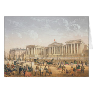 Det brittiska museet, c.1862 (färglithoen) hälsningskort
