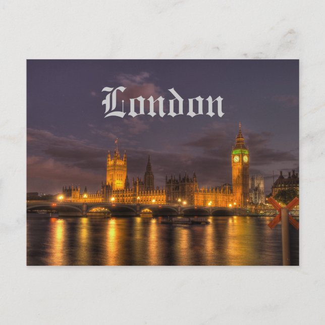 Det brittiska parlamentet i London Postcard Vykort (Framsida)