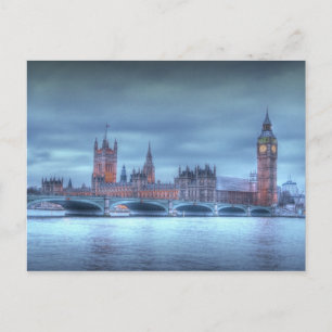 Det brittiska parlamentet i London Postcard Vykort