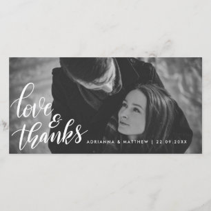 Det brölloptypografikärlek och tack   kopplar ihop