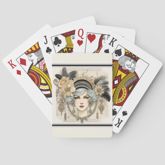 Det brusande tjugotalets Flapper Casinokort (Baksidan)