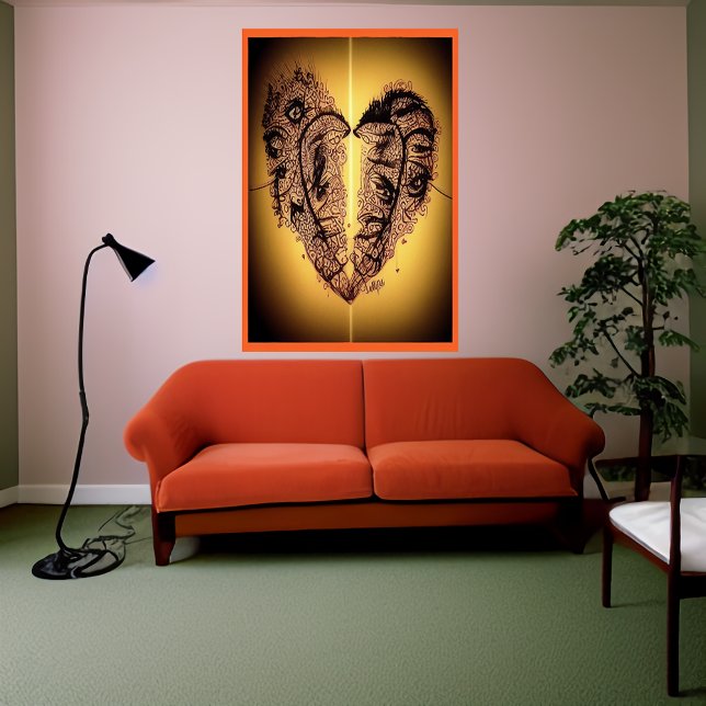 Det brutna hjärtat | AI Art Poster (Skapare uppladdad)