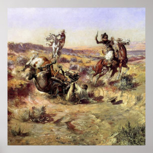 “Det brutna repet” av Charles M Russell Poster