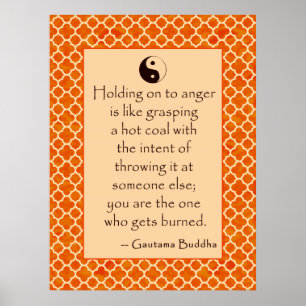 Det Buddha citationstecknet l5At går av ilska…., Poster