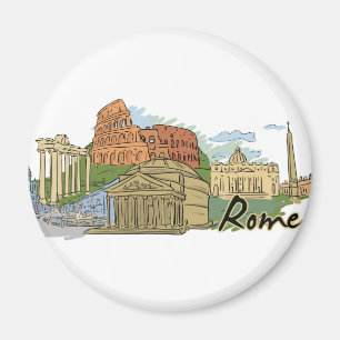 Det Byggdes inte på en dag (Rom) Magnet