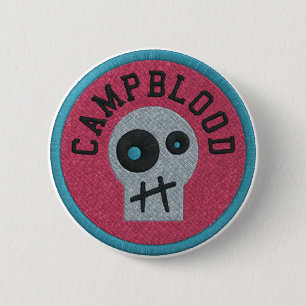 Det CampBlood Skully meritemblem knäppas Knapp