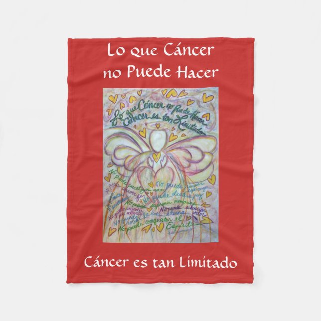 Det Cancern Inte Kan Göra Ängel Cellulosem Kojmatt Fleecefilt (Framsidan)