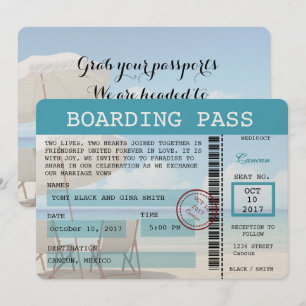 Det Cancun brölloplogiet passerar inbjudan